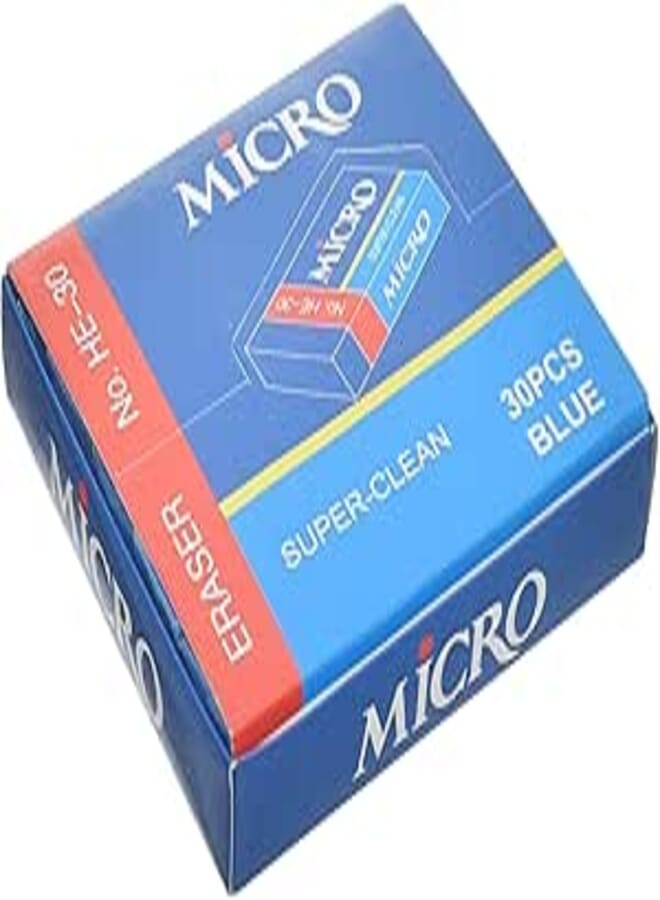 Micro Rubber Eraser- Blue